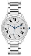 Cartier Herreklokke WSRN0035 Ronde Must Sølvfarget/Stål Ø40 mm