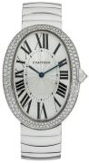 Cartier Dameklokke WB520010 Baignoire Sølvfarget/18 karat hvitt gull