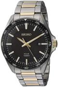 Seiko Herreklokke SNE485P1 Solar Sort/Gulltonet stål Ø43 mm