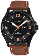 Pulsar Herreklokke PJ6091X1 Dress Sort/Lær Ø42 mm