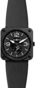 Bell & Ross BR S Quartz Herreklokke BRS-BLC-MAT-SRB Sort/Gummi