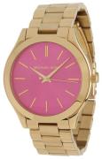 Michael Kors Runway Dameklokke MK3264 Rosa/Gulltonet stål Ø42 mm