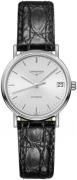 Longines Grande Classique Dameklokke L4.322.4.72.2 Sølvfarget/Lær