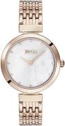 Hugo Boss Classic Dameklokke 1502480 Hvit/Rose-gulltonet stål Ø30 mm