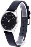 Calvin Klein Classic Dameklokke K4D221C1 Sort/Lær Ø38 mm