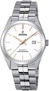 Festina Classic Herreklokke F20437-A Hvit/Stål Ø40 mm