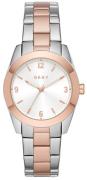 DKNY Nolita Dameklokke NY2897 Hvit/Rose-gulltonet stål Ø34 mm