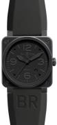 Bell & Ross BR 03-92 Herreklokke BR0392-PHANTOM Sort/Gummi Ø42 mm