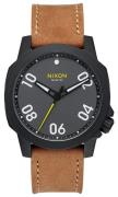 Nixon 99999 Herreklokke A4712093-00 Grå/Lær Ø40 mm