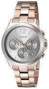 DKNY Chronograph Dameklokke NY2453 Sølvfarget/Rose-gulltonet stål