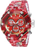 Invicta Nfl Herreklokke 35192 Rød/Stål Ø52 mm