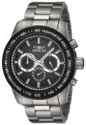 Invicta Speedway Herreklokke 21796 Sort/Stål Ø48 mm