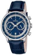 Festina Dress Herreklokke F16893-6 Blå/Lær Ø41 mm