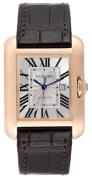 Cartier Tank Anglaise Dameklokke W5310005 Sølvfarget/Lær