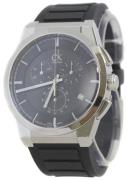 Calvin Klein Dart Herreklokke K2S371D1 Sort/Gummi Ø45 mm