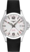 Longines Conquest V.H.P. Herreklokke L3.728.4.76.9 Sølvfarget/Gummi