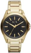 Armani Exchange Hampton Herreklokke AX2619 Sort/Gulltonet stål Ø44