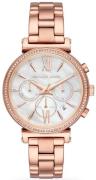 Michael Kors Sofie Dameklokke MK6576 Hvit/Rose-gulltonet stål Ø39 mm