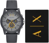 Armani Exchange Outerbanks Herreklokke AX7123 Grå/Gummi Ø44 mm