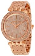 Michael Kors Darci Dameklokke MK3439 Krystallsmykket/Rose-gulltonet