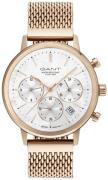 Gant Dameklokke GT032011 Hvit/Rose-gulltonet stål Ø38 mm