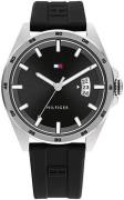 Tommy Hilfiger Herreklokke 1791915 Carter Sort/Gummi Ø42 mm