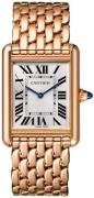 Cartier Dameklokke WGTA0024 Tank Louis Sølvfarget/18 karat rosé gull