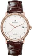 Blancpain Dameklokke 6127-2987-55 Villeret Hvit/Lær Ø33.2 mm