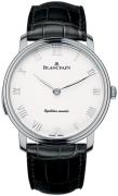 Blancpain Herreklokke 6632-1542-55A Villeret Sølvfarget/Lær Ø40 mm