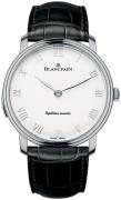 Blancpain Herreklokke 6635-1542-55B Villeret Sølvfarget/Lær Ø40 mm