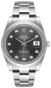 Rolex Herreklokke 126334-0005 Datejust 41 Grå/Stål Ø41 mm