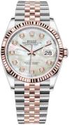 Rolex Dameklokke 126231-0021 Datejust 36 Hvit/18 karat rosé gull