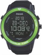 Pulsar Herreklokke PQ2033X1 LCD/Gummi Ø47 mm