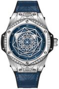 Hublot Dameklokke 465.SS.7179.VR.1204.MXM19 Big Bang 39Mm Blå/Gummi