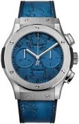 Hublot Herreklokke 521.NX.050B.VR.BER18 Classic Fusion Blå/Gummi