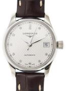 Longines Dameklokke L2.128.4.77.3 Master Sølvfarget/Lær Ø25.5 mm