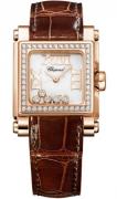 Chopard Dameklokke 275349-5003 Happy Sport Hvit/Lær Ø27 mm