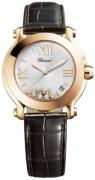 Chopard Dameklokke 277471-5013 Happy Sport Hvit/Lær Ø36 mm