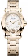 Chopard Dameklokke 275350-5002 Happy Sport Hvit/18 karat rosé gull