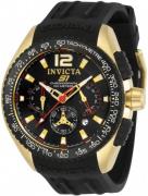 Invicta Herreklokke 33629 Sort/Gummi Ø48 mm