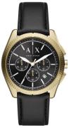 Armani Exchange Herreklokke AX2854 Giacomo Sort/Lær Ø43 mm