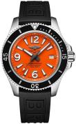 Breitling Herreklokke A17366D71O1S2 Superocean Ii 42 Orange/Gummi