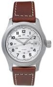 Hamilton Herreklokke H68411553 Khaki Sølvfarget/Lær Ø38 mm