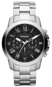 Fossil Herreklokke FS4736 Grant Sort/Stål Ø43 mm