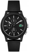 Lacoste Herreklokke 2010972 Sort/Gummi Ø44 mm