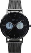 Bering Dameklokke 14236-123 Classic Sort/Stål Ø36 mm