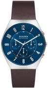 Skagen Herreklokke SKW6842 Grenen Chronograph Blå/Lær Ø37 mm