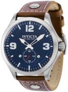 Invicta Herreklokke 39185 Aviator Blå/Lær Ø44 mm