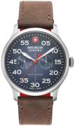 Swiss Military Herreklokke 06-4335.04.003 Hanowa Blå/Lær Ø43 mm