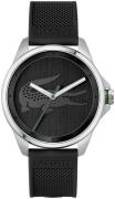 Lacoste Herreklokke 2011156 Le Croc Sort/Gummi Ø43 mm